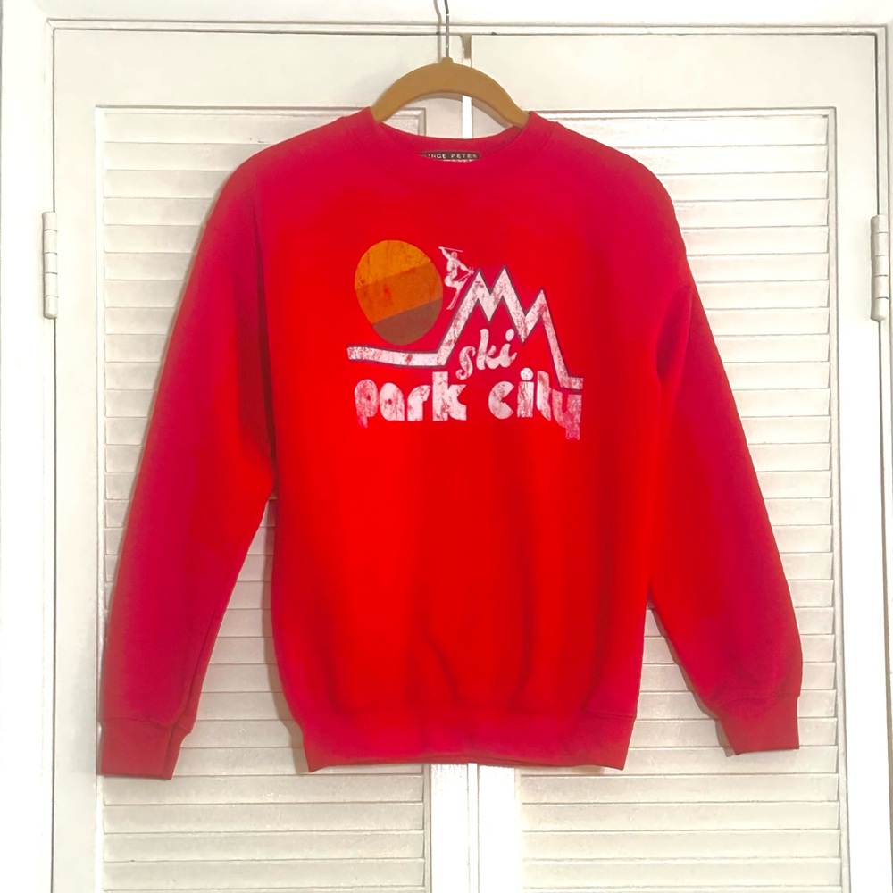 Kids Unisex Prince Peter Collection Red "Ski Park City" Graphic Sweater - M & L